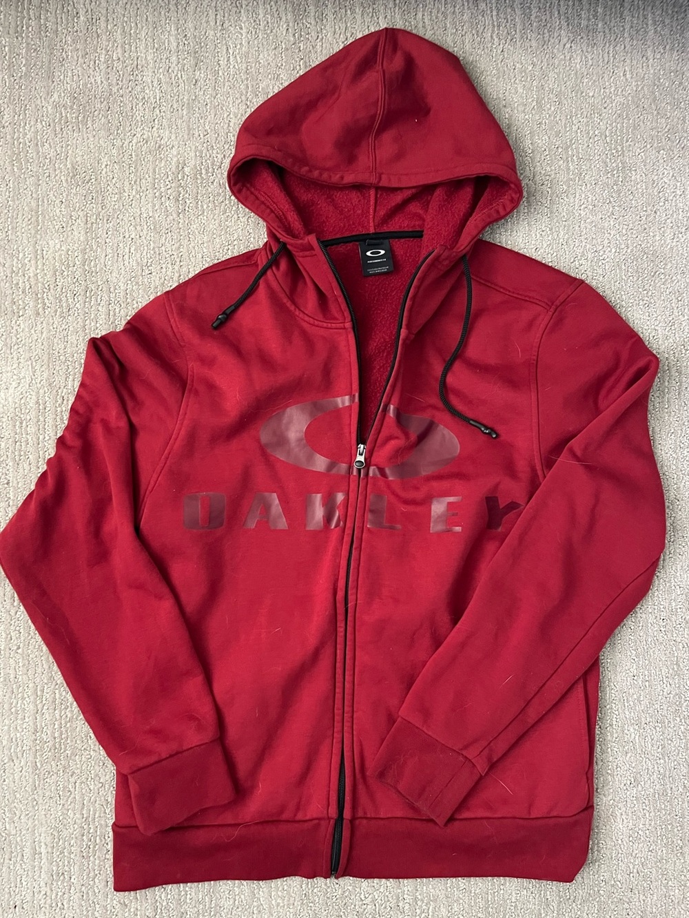 Rare red Oakley zip up hoodie